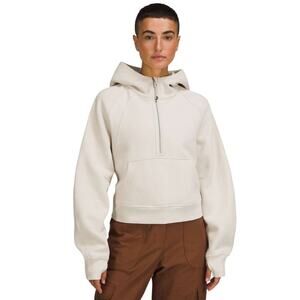 Lululemon Women's Scuba Oversized Half-Zip Hoodie Pullover XS/S Natural Ivory